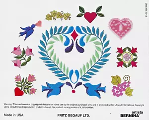 QUILTING Artista Embroidery Card - 165 170 180 700 750, Deco 300 330 TESTED - Picture 1 of 13