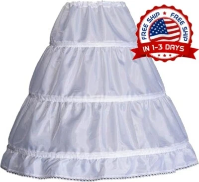 Enagua De 3 Aros Para Nina Falda De Crinolina De Nina De Flores Con Combinac NUEVO Foto 1 de 4