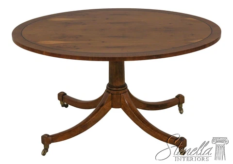 59102EC: BAKER Yew Wood Elliptical Oval Coffee Table Cover