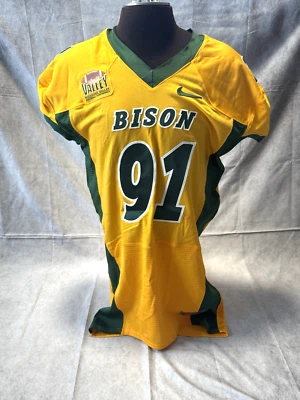 NDSU North Dakota State University Bison Nike GU Game used football jersey #91 - Image 1 of 4