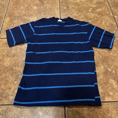 Camisa Mojave Bolsillo Rayas Años 60 Vintage Años 70 Unisex Grande Azul Años 60 Foto 1 de 4