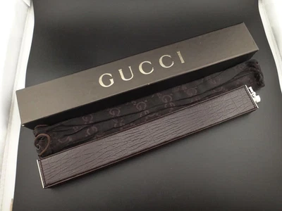 Encendedor de gas GUCCI en funcionamiento marrón plata con caja artículo raro artículo usado de Japón Foto 1 de 4