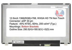 A+ 12.5" NT125WHM-N42 HD LCD Screen for Dell Latitude 7290 7280 5280 5290 02HY74 - Picture 1 of 9