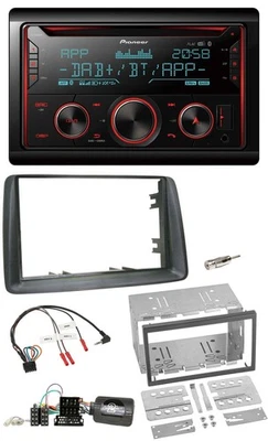 Pioneer 2DIN DAB Lenkrad Bluetooth USB CD Autoradio für Fiat Panda 2007-2012 gra - Bild 1 von 4