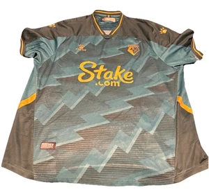 WATFORD FC GRÜNES KELME STAKE.COM TRIKOT GRÖSSE UK 2XL mit MÄNGELN - Bild 1 von 8