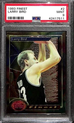 1993 Finest #2 LARRY BIRD PSA 9 Mint 42417511  - image 1 of 3