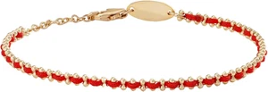 Goldarmband für Damen 18K Gold zierlich vergoldet Glücksarmband für Frauen Handarbeit - Bild 1 von 12