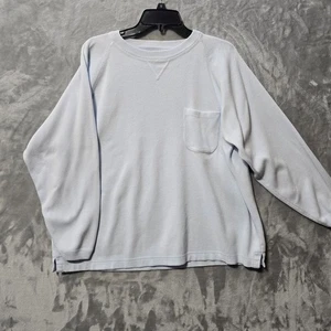 Eddie Bauer Sweatshirt Womens XL Long Sleeve Crew Neck Baby Blue Cotton Pocket - Photo 1/7