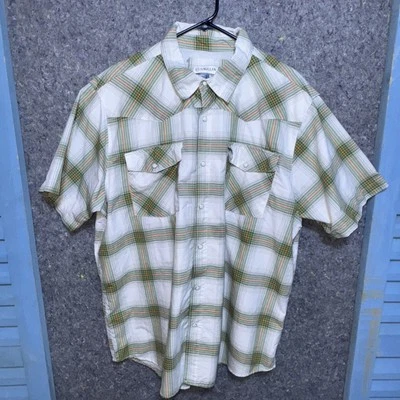 Camisa de pesca a cuadros Magallanes al aire libre XL ventilada manga corta estilo occidental caminata Foto 1 de 4