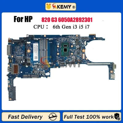 i5 i7 für HP EliteBook 820 G3 6050A2892301 Laptop Mainboard 831763-001 833305 - Bild 1 von 4