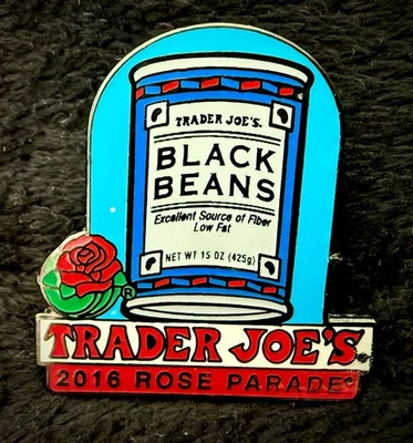 PIN COLECCIONABLE TRADER JOE'S BLACK BEANS 2016 ROSE PARADE NOS Foto 1 de 4