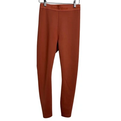 Outdoor Voices 热身紧身裤高腰压缩运动服橙色 — 第 1/3 张图片