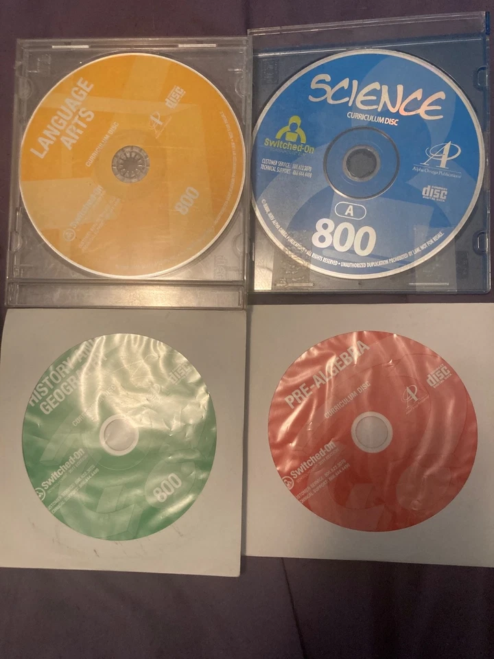 Switched on Schoolhouse, 8th grade 4’subject complete free ship, AOP SOS - Image 1 of 1