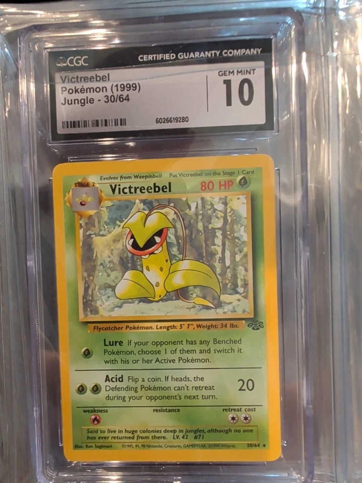 Pokemon Jungle Non Holo Rare  CGC 10 Gem Mint Victreebel 30/64 - Image 1 of 2