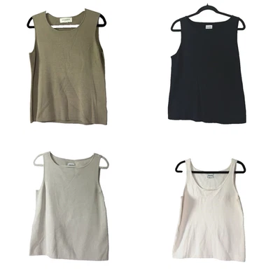 Chicos Mujer Talla 2 Conjunto Lote de 4 Prendas para el torso Suéteres Preppy Costeros Básicos Esenciales Foto 1 de 4