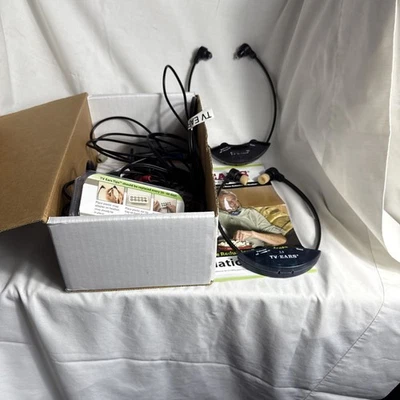 Tv Ears Headset Lot With Misc Cables 5.0 And 2.3 Digital - Image 1 of 4