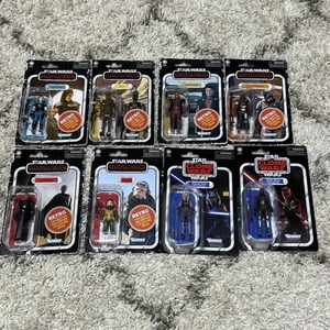 Lot 8 Star Wars Retro Action Figures New Mandalorian Cara Dune Ahsoka Darth Maul - Picture 1 of 6