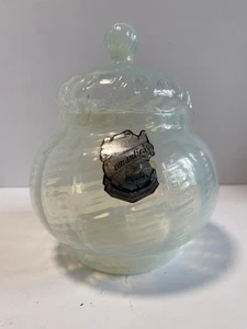 Clear Empoli Italian Stelvia Opaline Romantica Opalescent Apothecary Glass Jar - Picture 1 of 14