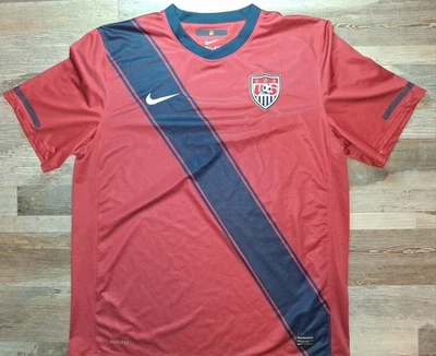 Camiseta de fútbol Nike EE. UU. 2006 visitante roja azul marino XL Dri-Fit USMNT auténtica vintage Foto 1 de 4