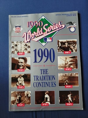 1990 World Series Major League Baseball Official Program Cincinnati Reds/Oakland - Image 1 of 2