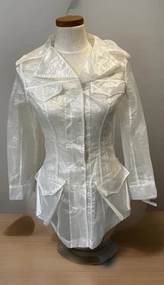 Marie Laurence De Paris Women’s Cristal Transparent Clear Jacket France SZ Small - Image 1 of 4