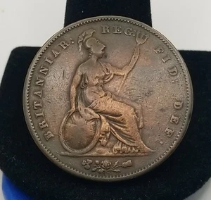 1853 Queen Victoria Large Copper Penny #20305 - Picture 1 of 2