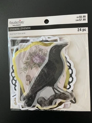 RECOLLECTIONS HALLOWEEN DIE CUT SHAPES EPHEMERA 24 PC SKULL DEAD REGENCY - Image 1 of 2