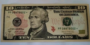 2017A $10 Federal Reserve Note Bill Star Note (VERY NICE) - Picture 1 of 3