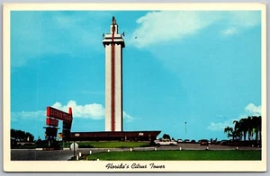 Postal de colección Clermont Florida FL Citrus Tower años 60 sin usar vista cromada - Imagen 1 de 2
