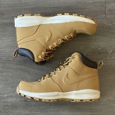 Nike Manoa Leather Mens Boots Water Resistant Wheat Tan 454350-700 Size 10