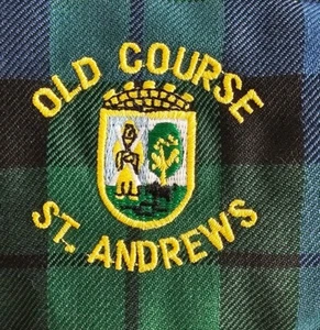 St. Andrews Old Course Blue Plaid Newsboy Cap Hat Golf Scotland Vintage Casual - Picture 1 of 8