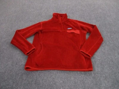 Chaqueta Patagonia Adulto L Roja A Presión T Vellón Difuso Exterior Senderismo Logo Mujer Foto 1 de 4