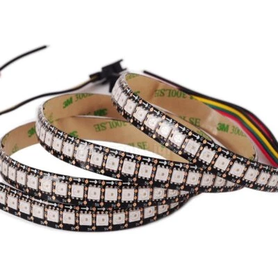 RGB LED Strip SMD5050, WS2813 (with controls, black, IP65, 5 V, 144 LEDs/m, 1 m) - Image 1 of 3