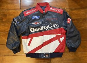 Dale Jarrett #88 Ford Quality Care Racing Leather Race Jacket Mens Medium NASCAR