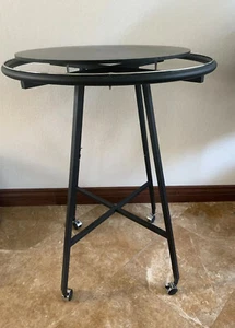 Round Clothing Rack Clothes Garment Retail Store Dark Charcoal Finish W Top Base - Picture 1 of 11