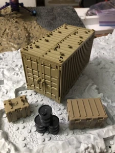 Tan Hinged Top Connex, Utility Cases & Oil lot Mega Bloks Construx Compatible - Picture 1 of 9