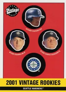2001 UD Vintage Rookies Ichiro, Ryan, Christianson # 346 - Picture 1 of 2