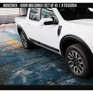 Fits 22-25 Ford Maverick Air Design Door Molding Guards 4pc Satin Black FO35D04 - Picture 1 of 6