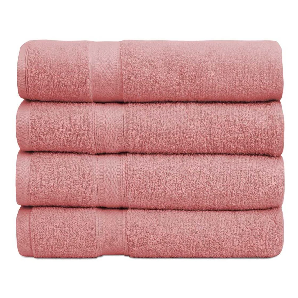 Bath Towels Luxury Combed Cotton Set 27x54 Inch Super Absorbent 500 GSM - Image 1 of 4