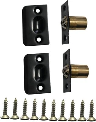 Paquete de 2 herrajes para puerta de captura de bolas para puerta francesa cierre de bolas para armario superior Foto 1 de 2