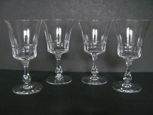 FOSTORIA GEORGIAN CRYSTAL WATER GOBLETS - SET OF 4 - Picture 1 of 9