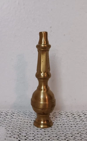 Large Vintage Solid Brass Ornate Finial 3 1/8" Lamp or Chandelier Part Cover