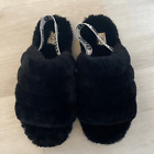 NWOT- UGG- Fluff yeah slippers -black -size 6