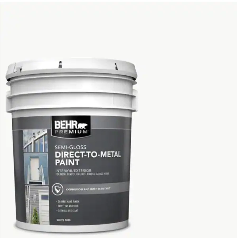 BEHR PREMIUM 1 Gal. White Semi-Gloss Direct to Metal Interior/Exterior Paint