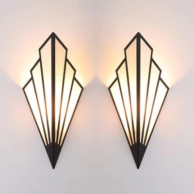 Apliques creativos sencillos de pared modernos pasillo de dormitorio sala de estar negro  Foto 1 de 4