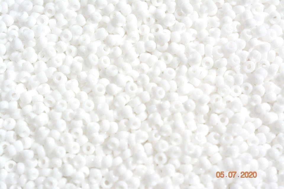 Cuentas de semillas Miyuki 6/0 - blanco opaco Foto 1 de 1