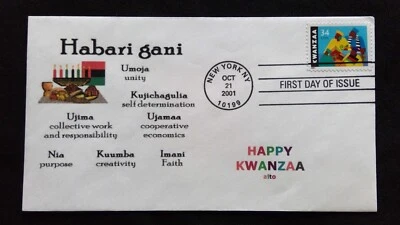 Scott 3548 FDC Kwanzaa Type of 1997 First Fruit Harvest Alto Cachet - Image 1 of 3