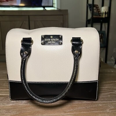 Bolso de Mano Kate Spade Alessa Negro Crema Berkeley Lane con Cartera a Juego Foto 1 de 4
