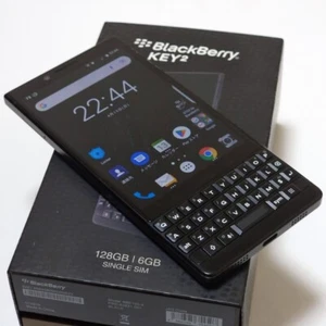 BlackBerry KEY2 BBF100-9 128GB Unlocked Smartphone Android QWERTY Key Black Used - Afbeelding 1 van 6