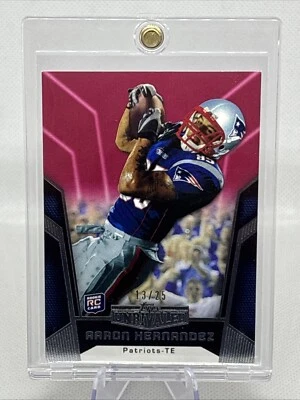 2010 Topps Unrivaled #113 Aaron Hernandez /25 Red Patriots Rookie NM - Image 1 of 3
